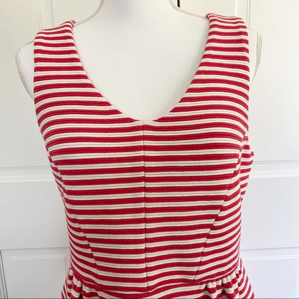 Boden Ribbed Striped Knit Sleeveless Ponte Dress - Picture 2 of 5